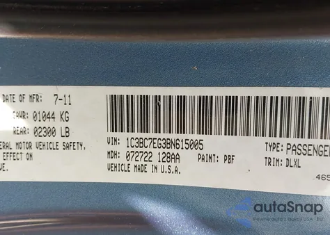 2011 Chrysler 200 Limited from USA, damaged, VIN 1C3BC7EG3BN615005